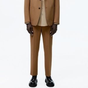 Mens Brown Zara Slim Trouser